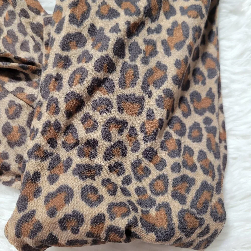 Leopard Print Footless Tights